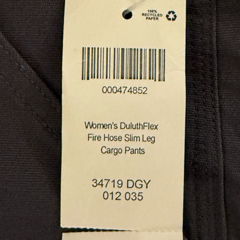 Duluth Trading Co Gray Fire hose Flex Skinny Cargo Pants - Picture 9 of 9